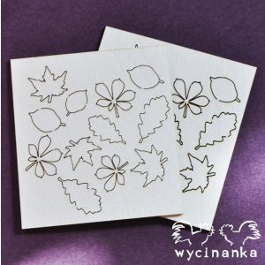 Tekturka Wycinanka Jesień - Liście na arkuszach